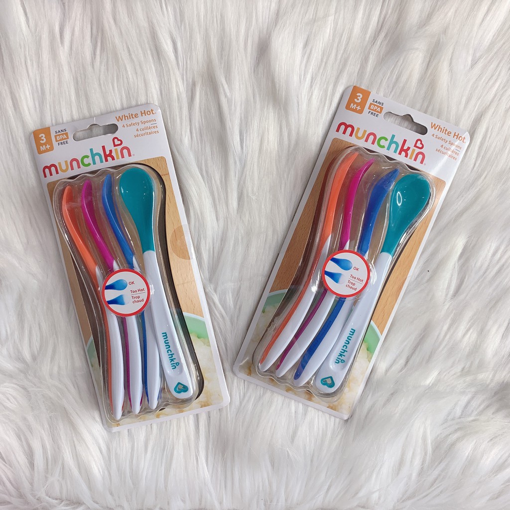 Thìa Cho Bé Ăn Dặm Báo Nóng chất liệu Silicon mềm giúp bé ăn ngoan, ngon Miệng