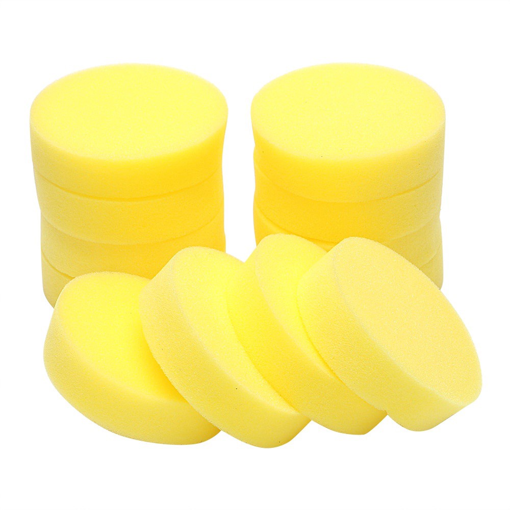 Set 1/12 Miếng Bọt Biển Tròn Rửa Kính Xe Hơi