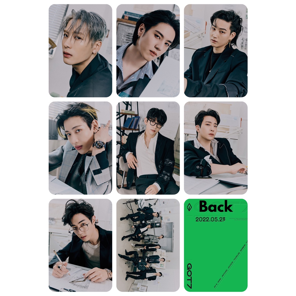 Set 8 card giấy bo góc ảnh nhóm GOT7 - GOT7 có nhiều mẫu chọn