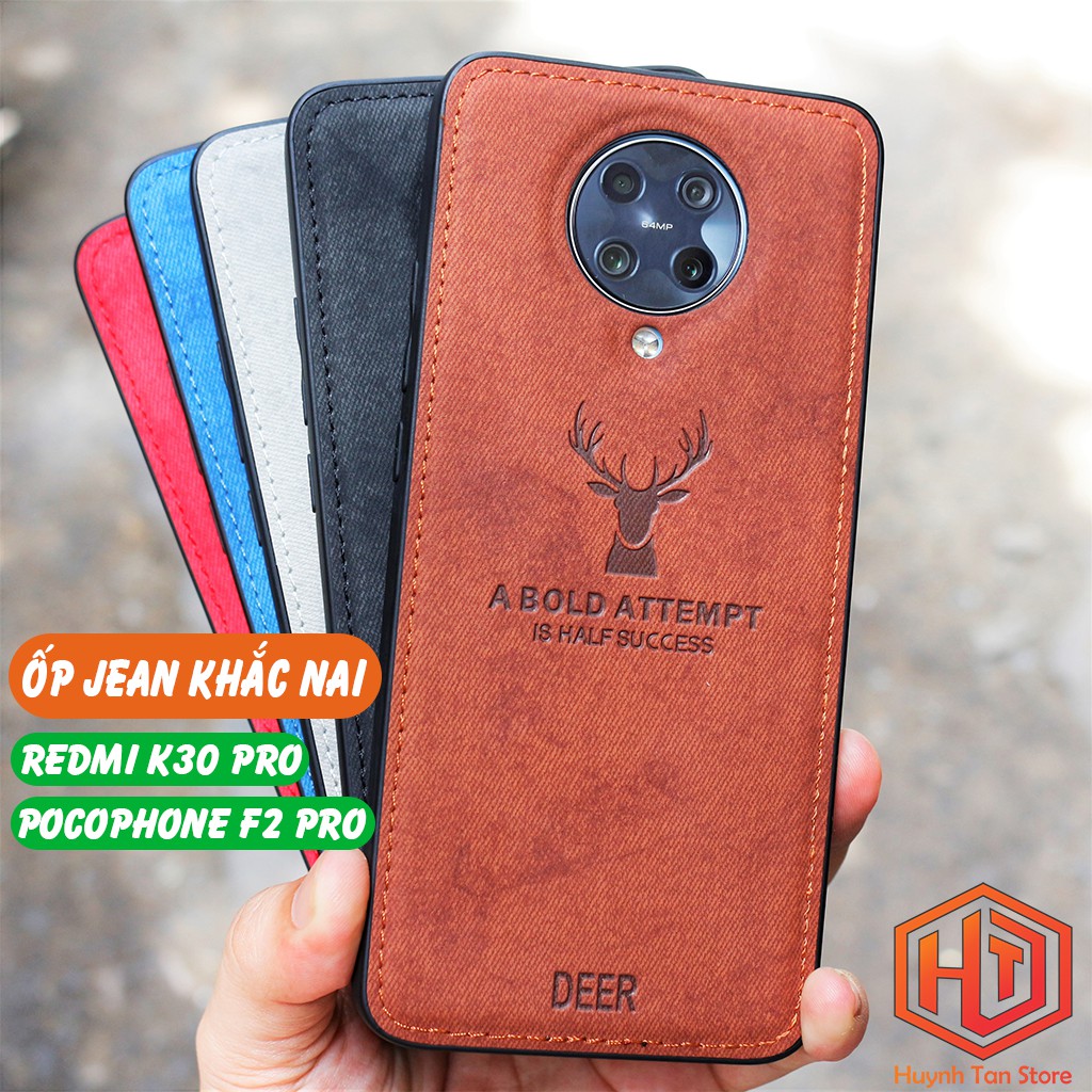 Ốp Lưng Xiaomi Redmi K30 Pro , Pocophone F2 Pro vân da khắc hình Nai