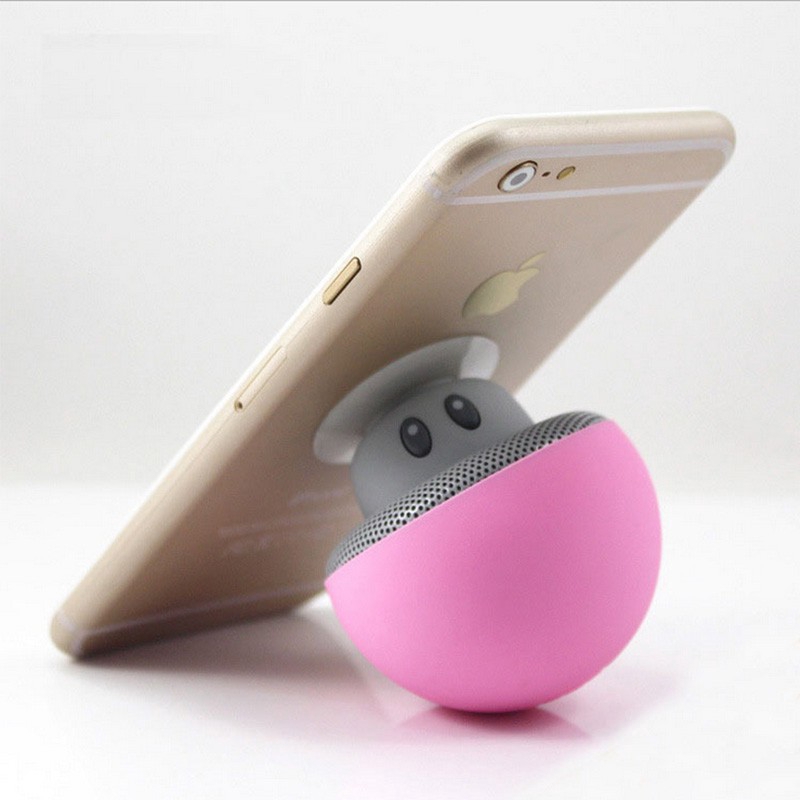 Speaker Mp3 Player Bluetooth Musical Phone Holder Mini Mushroom Stand for Universal smart phone