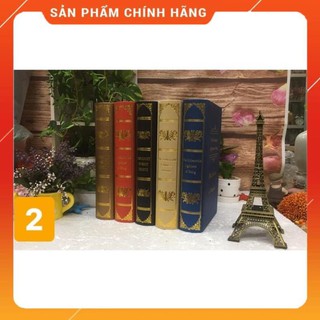( Set 5 cuốn) Mô hình sách trang trí (sách giả trang trí)  Phong cách CỔ ĐIỂN Sản phẩm như mô tả