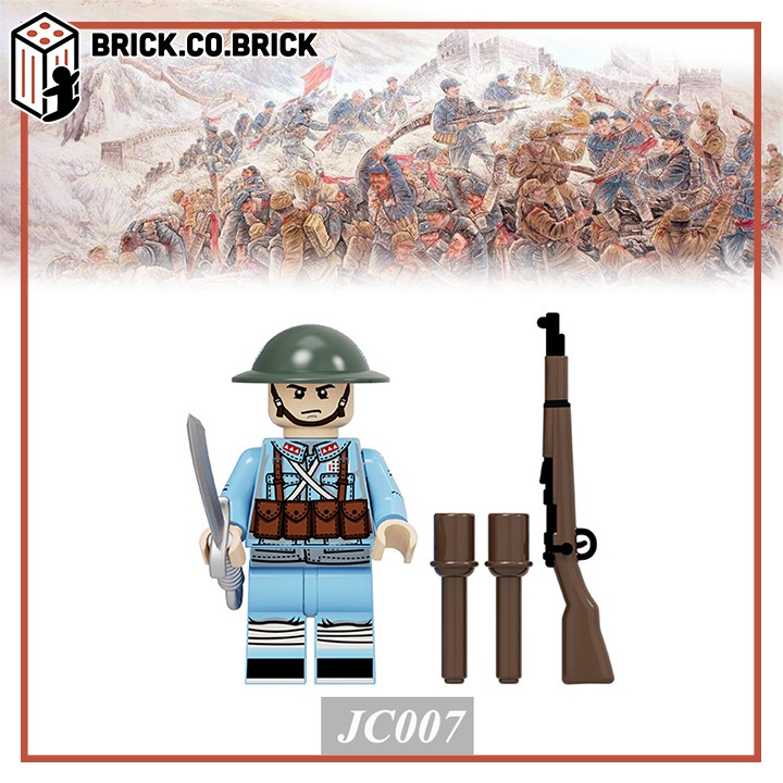 Lính Trung Quốc Mô Hình Đồ Chơi Lắp Ráp Lính Quân Đội Thế Chiến Minifigure China Soldier World War JC005-JC007