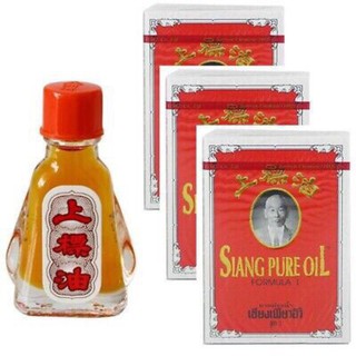 (hàng chính hãng)Dầu gió đỏ thái lan siang pure oil 7ml(lốc6) và 3ml(lốc 12)