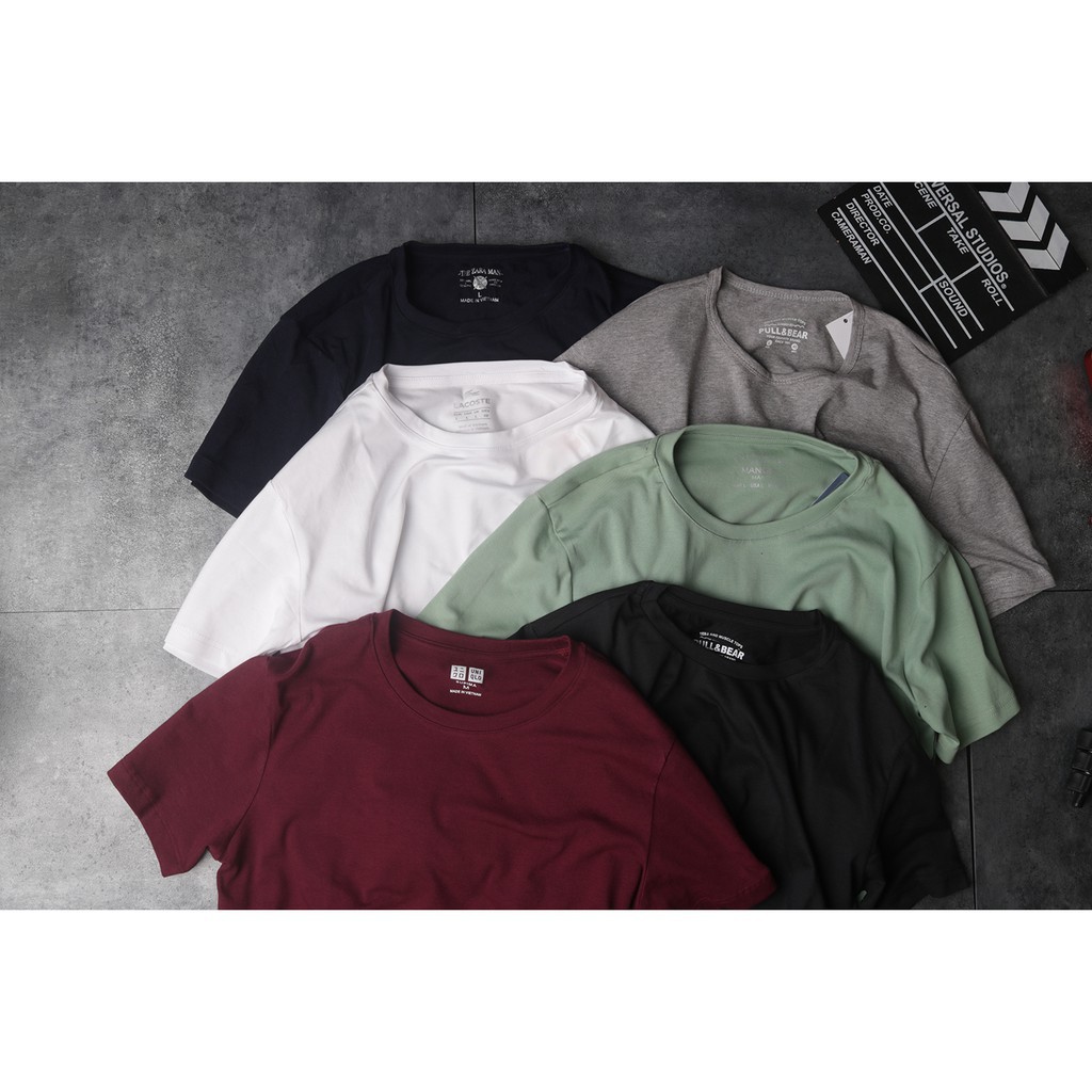 Áo phông nam Cổ tròn Chất vải cotton hàng hiệu VNXK