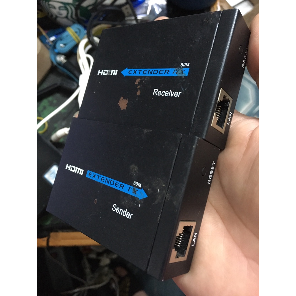 MỚI  Bộ kéo dài HDMI qua cáp mạng LAN RJ45 30m 60m RX TX.- KÈM NGUỒN KHÔNG KÈM DÂY MẠNG