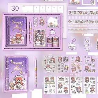 Set Quà Tặng Hộp Sinh Nhật Combo Washi Tape Sticker Sổ Tay Cute