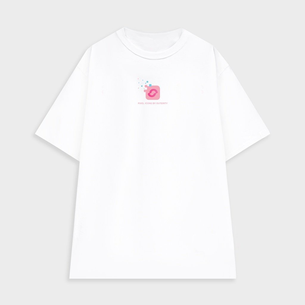 Áo thun Outerity Big Logo Pixel Trắng - ver2.0 -Lisa store- V412