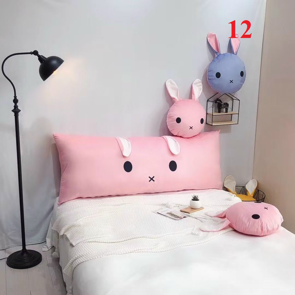 Gối tựa kê đầu giường cute size 1m5x65 sẵn hàng (ảnh chụp thật sản phẩm) được chọn mẫu