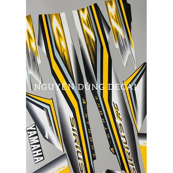 Nguyên bộ tem 3 lớp Sirius RC màu vàng trắng_ Nguyễn Dũng Decal