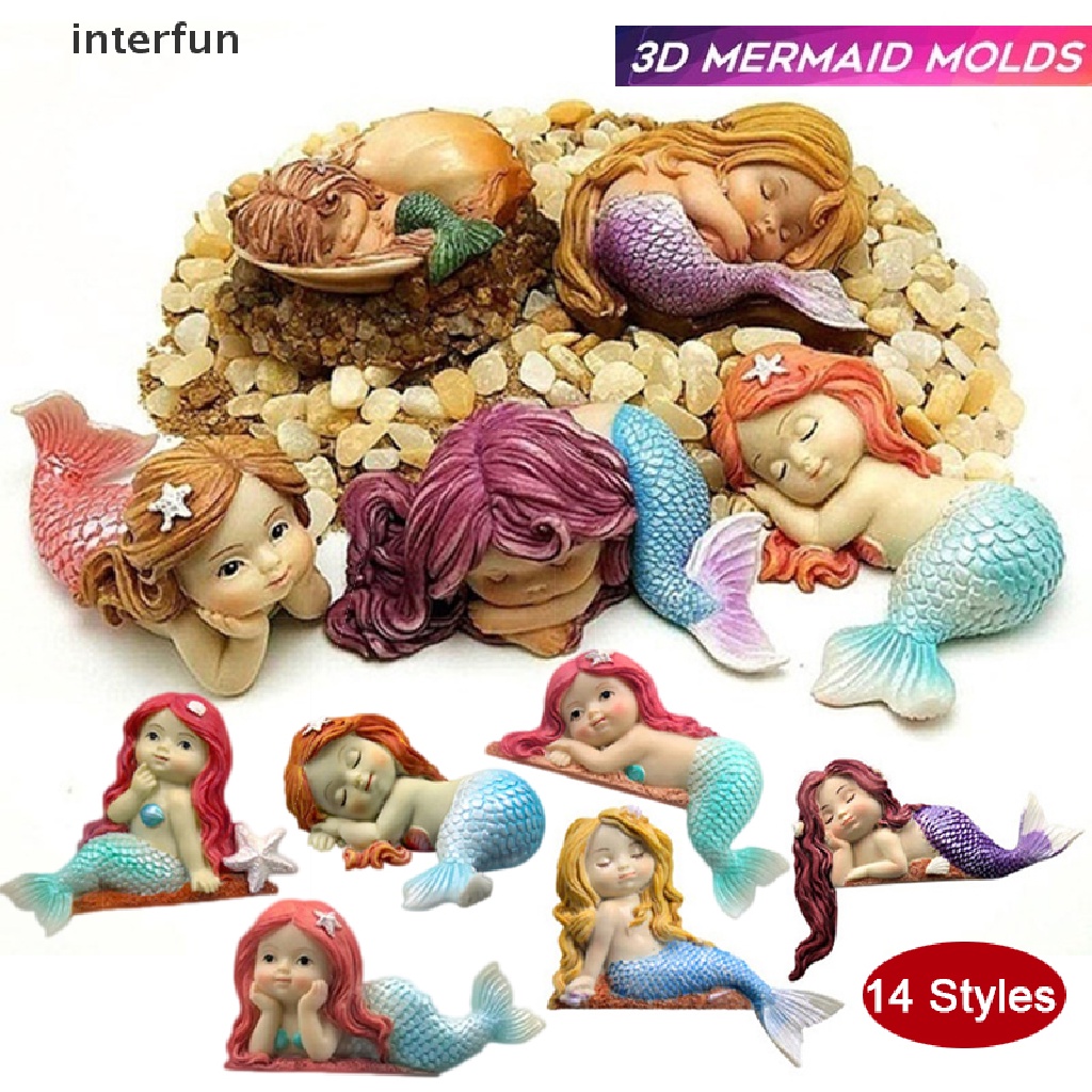 Khuôn silicone làm bánh tạo hình nàng tiên cá 3D độc đáo