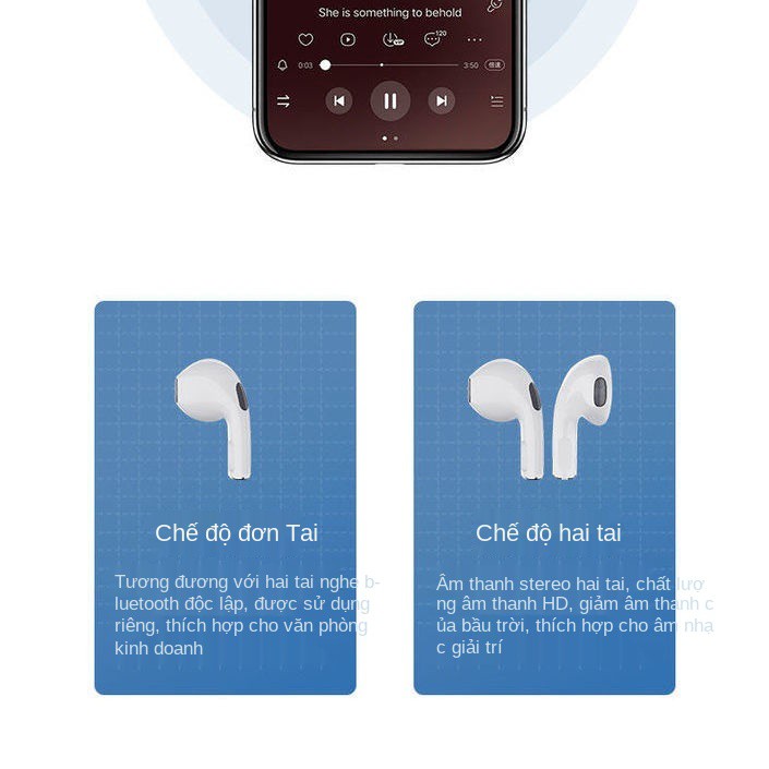 Tai nghe bluetooth không dây thế hệ thứ tư Huaqiangbei mini thể thao hai Apple Android vivo Huawei OPPO Universal
