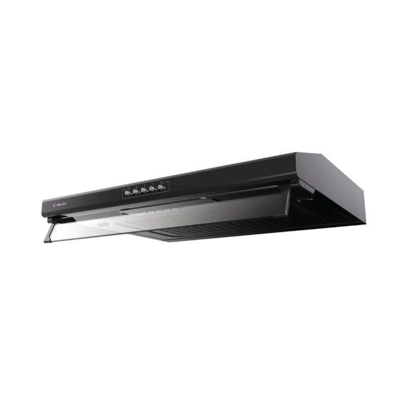 Máy hút mùi Classic Malloca H107B, máy hút khói khử mùi than hoạt tính, điều khiển nút nhấn cơ, sơn tĩnh điện