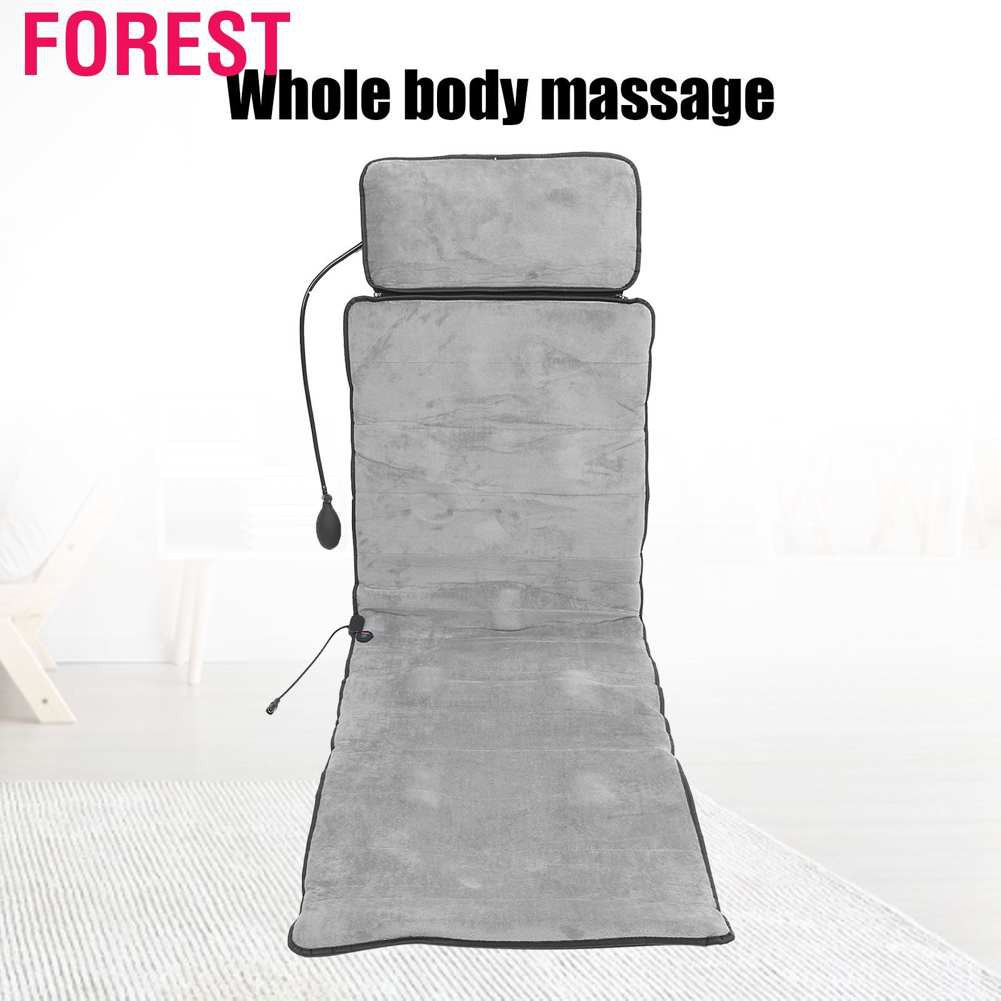 Forest Electric Massage Chair Cushion Head Neck Waist Heating Vibration Pad 100‑240V