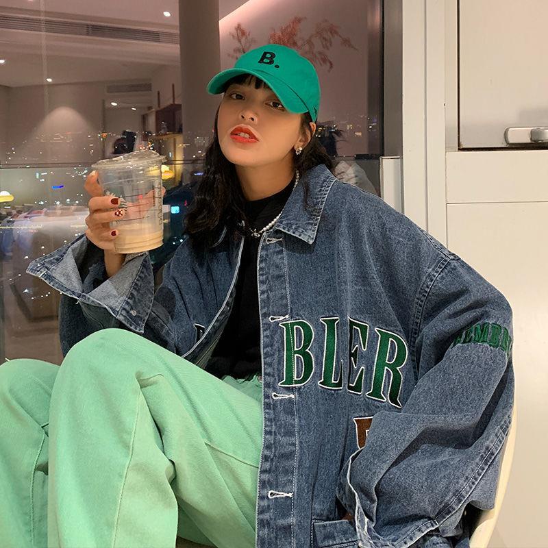 Áo Khoác Denim Dáng Rộng Phong Cách Hàn Quốc Thời Trang Mùa Xuân Mới 2022