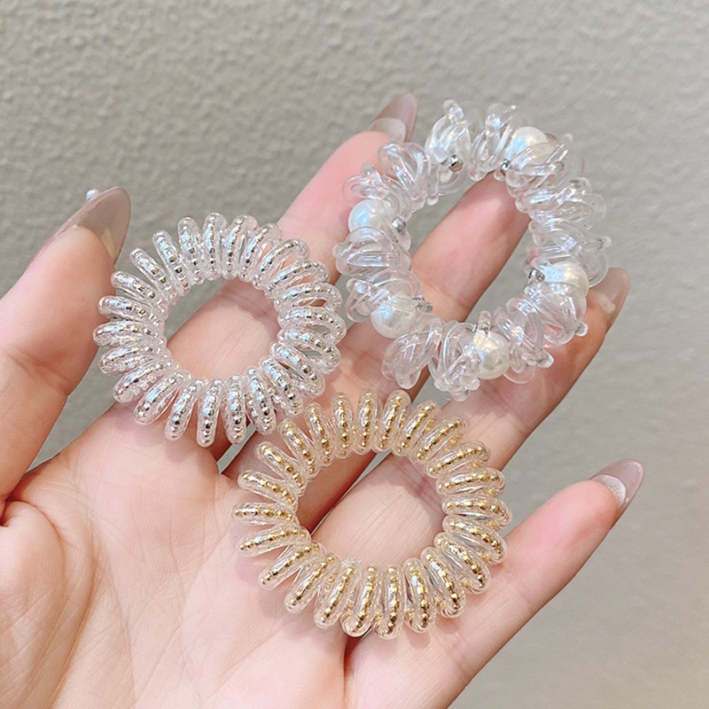 Dây buộc tóc lò xo co giãn phong cách Hàn Quốc đơn giản cho nữ