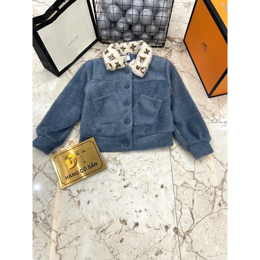 Áo dạ nữ, áo dạ cổ lông mặc ấm màu cơ bản dễ mặc hàng quảng châu cao cấp Oanh Shop | BigBuy360 - bigbuy360.vn