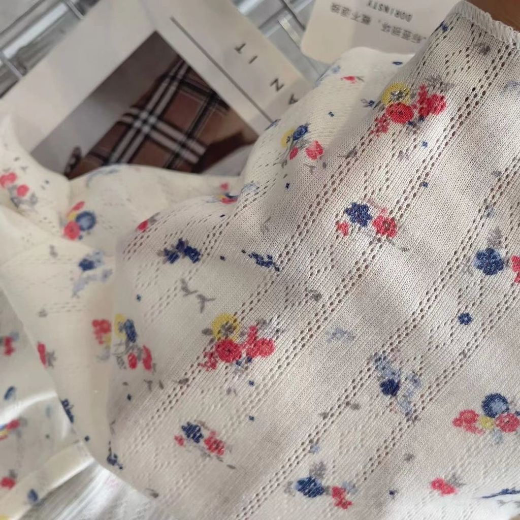 Áo Cardigan Tay Ngắn Dáng Ôm In Họa Tiết Hoa Nhỏ Xinh Xắn Thời Trang Mùa Hè Cho Nữ