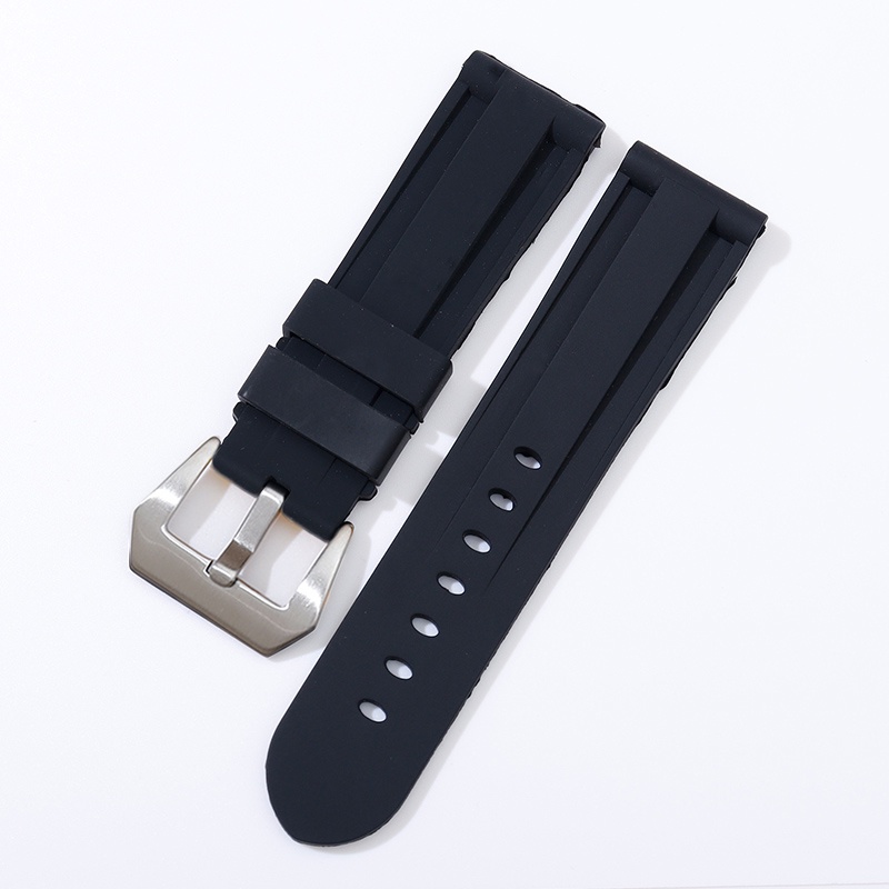 Dây Đeo Đồng Hồ Thay Thế Bằng Cao Su Silicon 22mm 24mm 26mm Màu Xanh Đen / Đỏ / Xanh Quân Đội Cho Panerai
