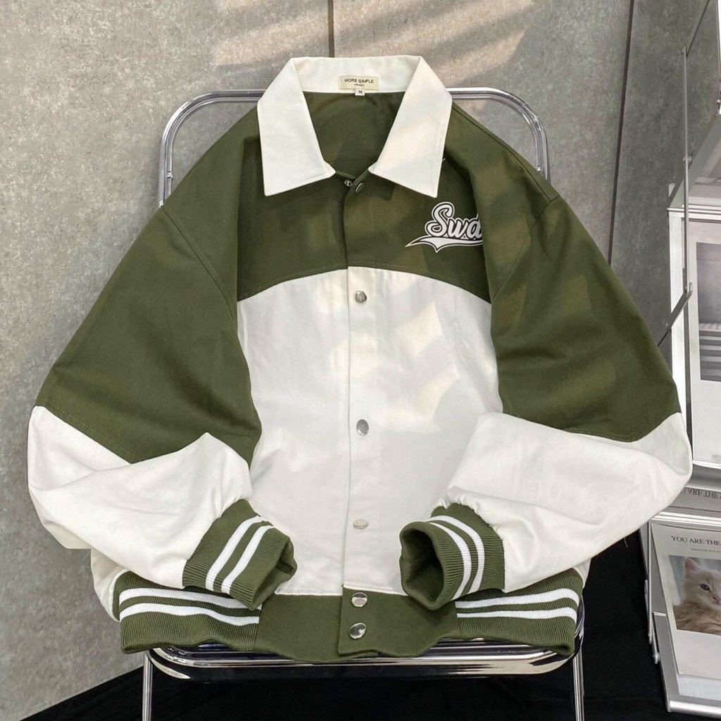 Áo Khoác Bomber BOB Jacket Form Rộng Vải Kaki Unisex