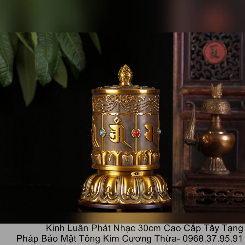 Kinh Luân Như Ý 30cm Phát Nhạc Cao Cấp Tây Tạng