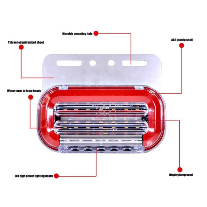 Đèn Sườn, Đèn Hông Xe Tải Led 12V, 24V nháy đuôi