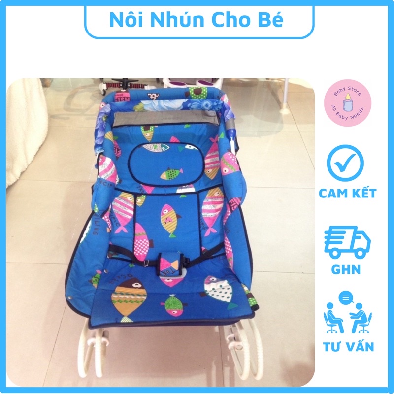 Nôi Nhún Cho Bé Kèm Màn Chụp Hoạ Tiết Ngẫu Nhiên