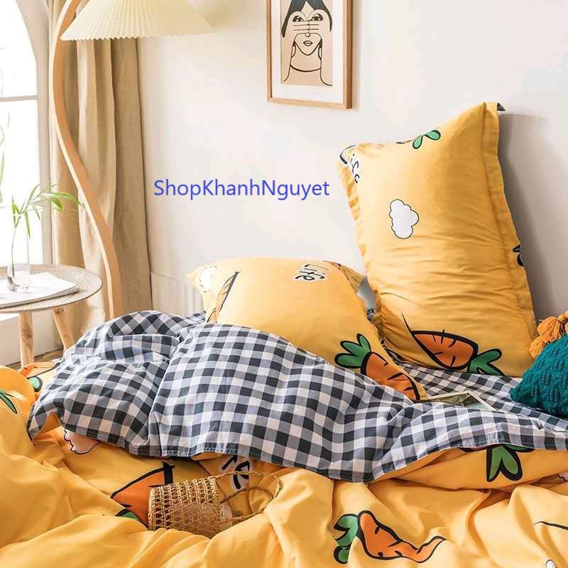 Bộ Chăn Ga Gối Cotton Poly Nhập Khẩu - Carot (SP001154)