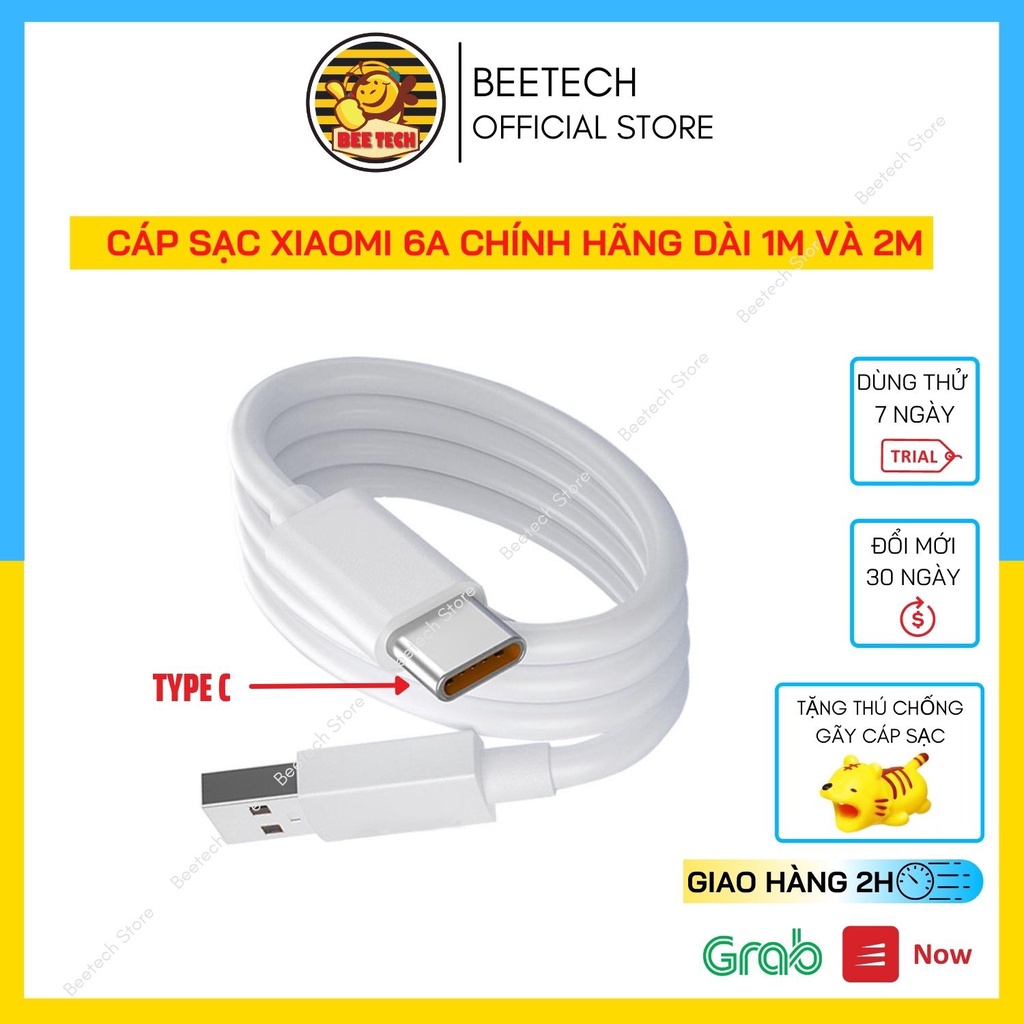 Cáp Sạc Xiaomi Redmi 3A / 6A , Dây Sạc Nhanh Chính Hãng Chân Type C - Beetech