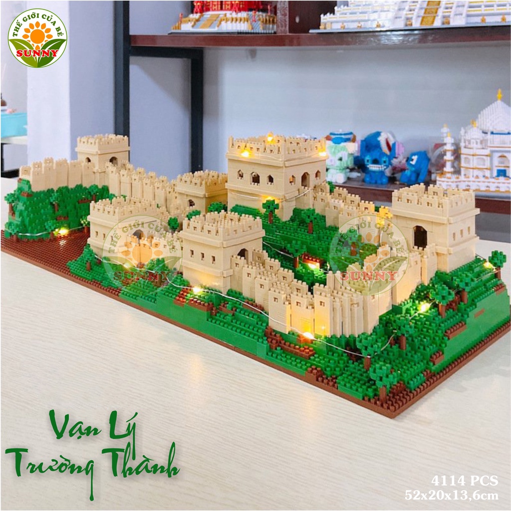 Xếp hình lego hình Vạn Lý Trường Thành - Đồ chơi lắp ráp rèn luyện trí thông minh - Sunny