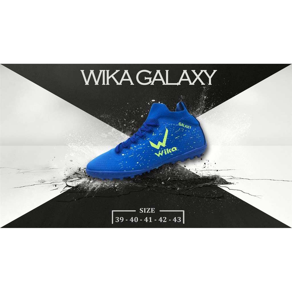 Giầy bóng đá phủi WIKA Galaxy :)( chính hãng cao cấp) ( giày đá banh sân cỏ nhân tạo cổ cao Galaxy đinh thấp đế TF )