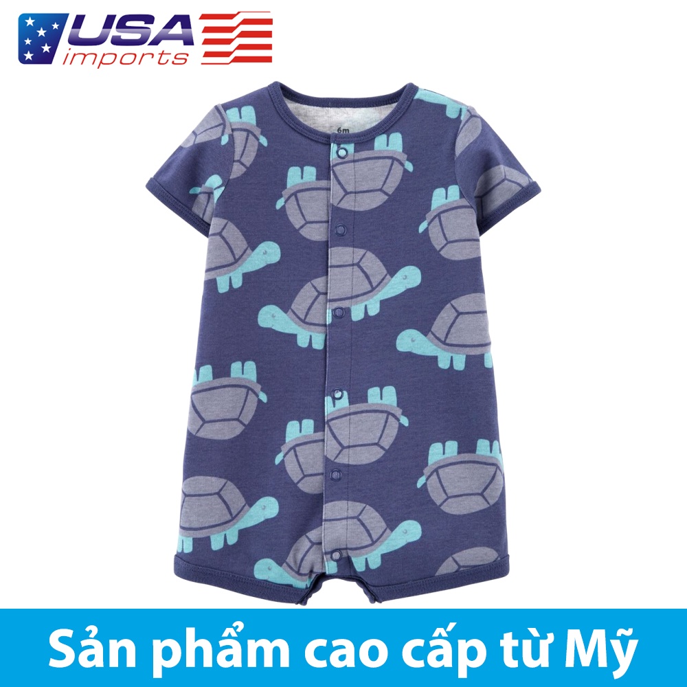 Áo liền quần cotton màu độc đáo hoạ tiết rùa Car-tờ Auth Từ Mỹ (1K520610)