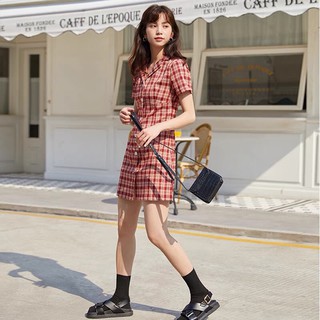 [order] váy kẻ caro