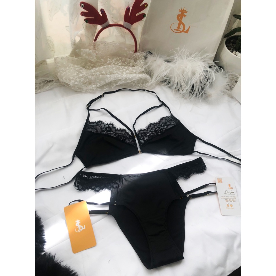 Bộ Đồ Lót Ren Cao Cấp Quyễn Rũ Tôn Dáng - Set Lót Ren Co Dãn Dây Mảnh Siêu Gợi Cảm  | SexyLady_SL11 [CHE TÊN SP 10] | BigBuy360 - bigbuy360.vn