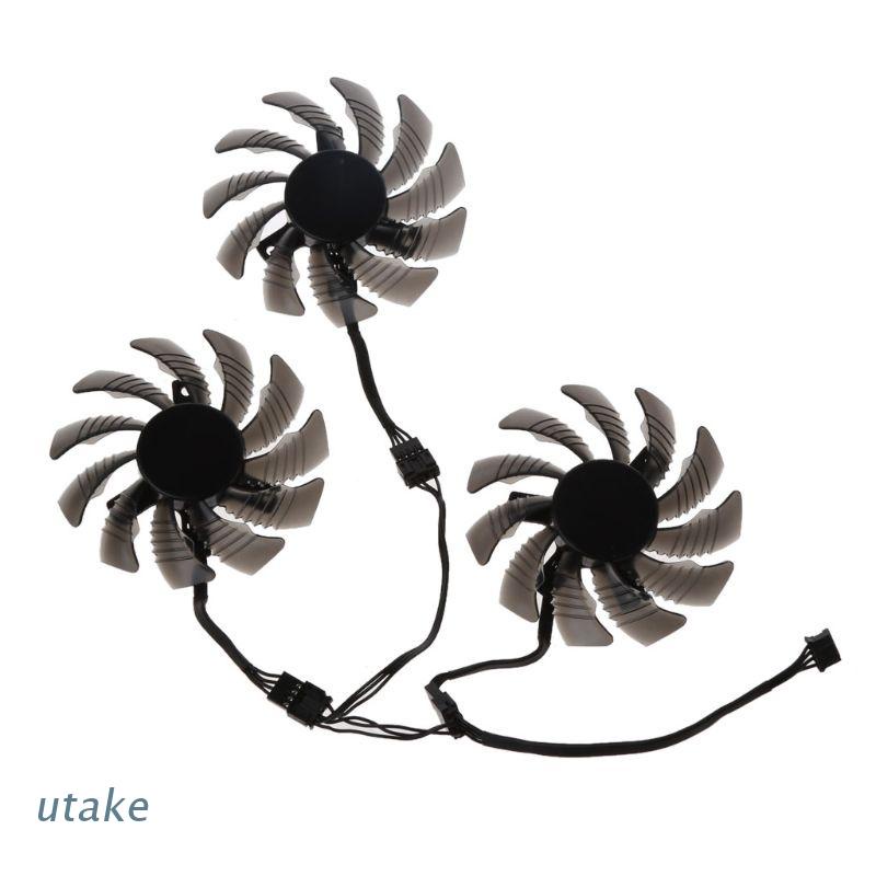 Utake 3Pcs 75MM T128010SU 0.35A Graphics Video Card Cooling Fans for Gigabyte AORUS GTX 1060 1070 1080 G1 GTX 1070Ti 1080Ti