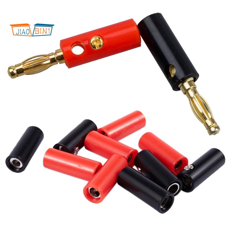 Set 10 Đầu Cắm Kết Nối Loa Âm Thanh 4Mm & 10 Đầu Cắm Bắp Chuối Chuyên Dụng