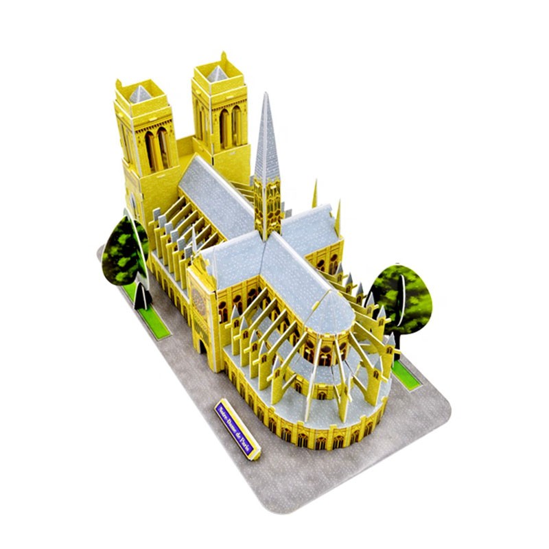 Mô Hình Giấy 3D Magic Puzzle: Nhà Thờ Đức Bà Paris G168-4 [90 Chi Tiết]