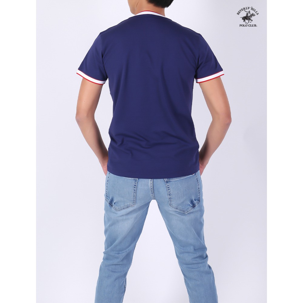 Beverly Hills Polo Club - Áo Tshirt Ngắn tay Nam Classic Đỏ đậm DBK- BHPC MATN0090