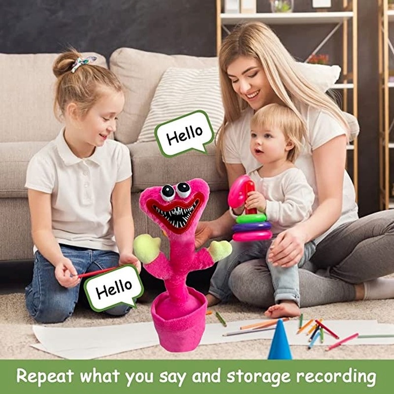 Huggy Wuggy Poppy Playtime Búp Bê Nhồi Bông Xương Rồng Nhảy Múa Có Thể Nói Hát 120 Bài Hát Tiếng Anh Tik Tok Vui Nhộn Tiktok
