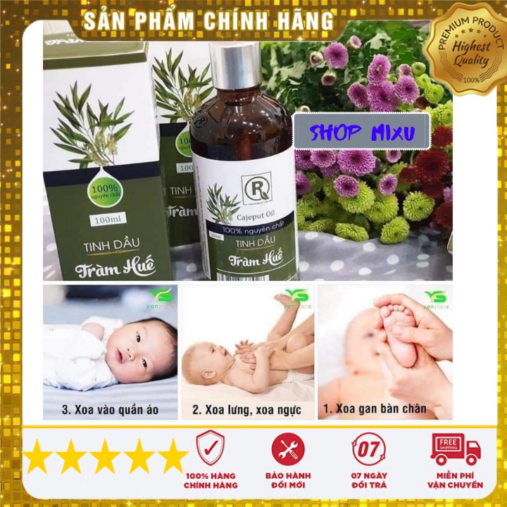 [Free ship - 100ml - Loại tốt nhất] Tinh Dầu Tràm Huế nguyên chất cao cấp nhiều tác dụng cho bé và gia đình