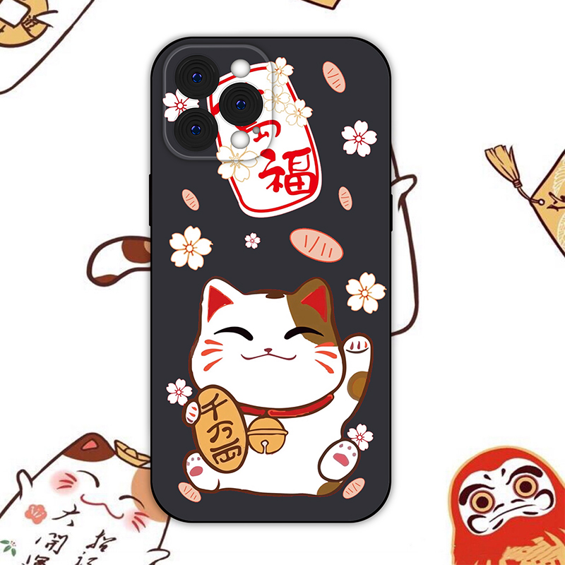Iphone bumper Lucky Cat silicone case iPhone 12 soft case IPhone 7 8 Plus SE 2020 iPhone 11 pro max iPhone X XR Xsmax cover