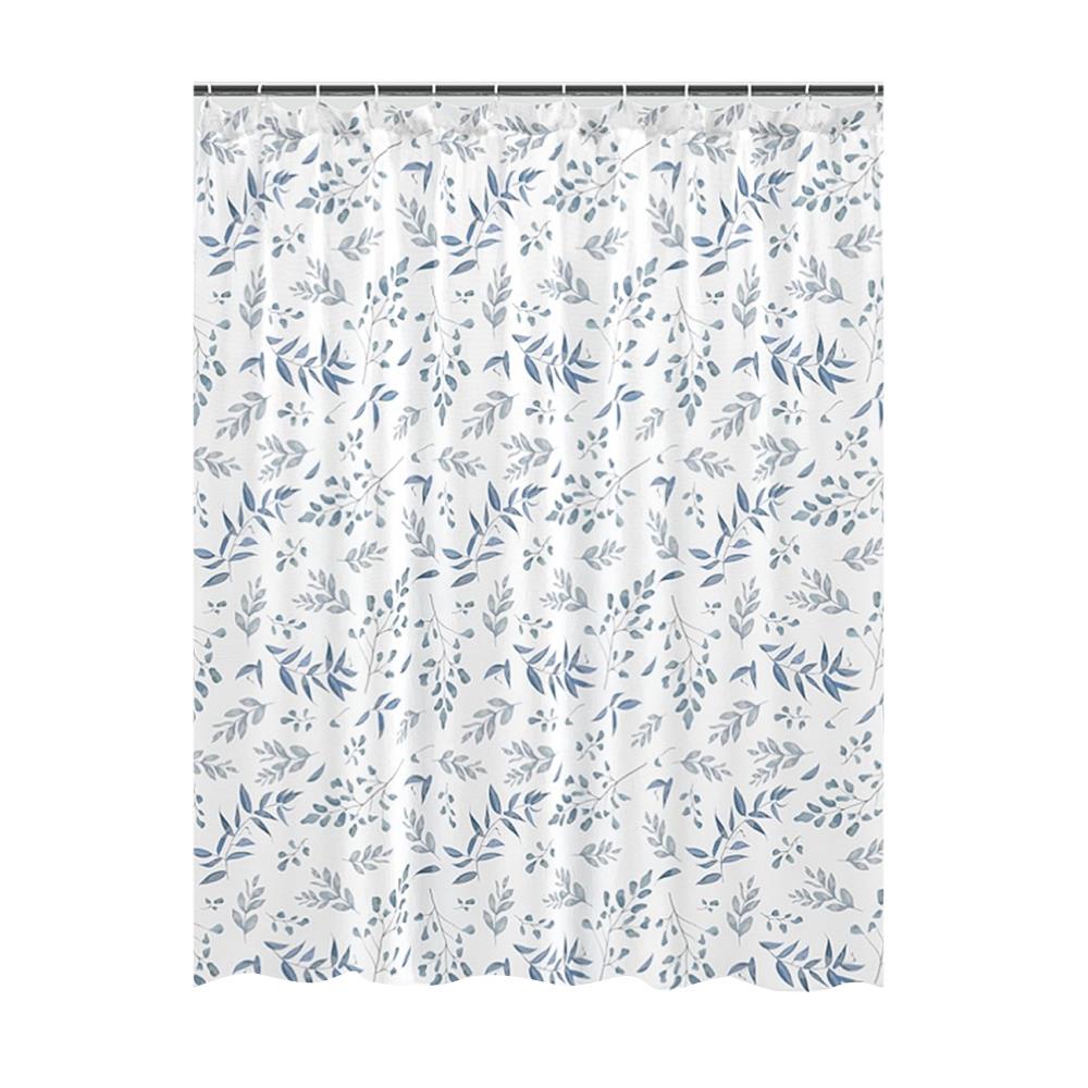HomeBase MOYA Rèm màn cửa phòng tắm phòng ngủ Polyester Thái Lan 180x180cm lá cây