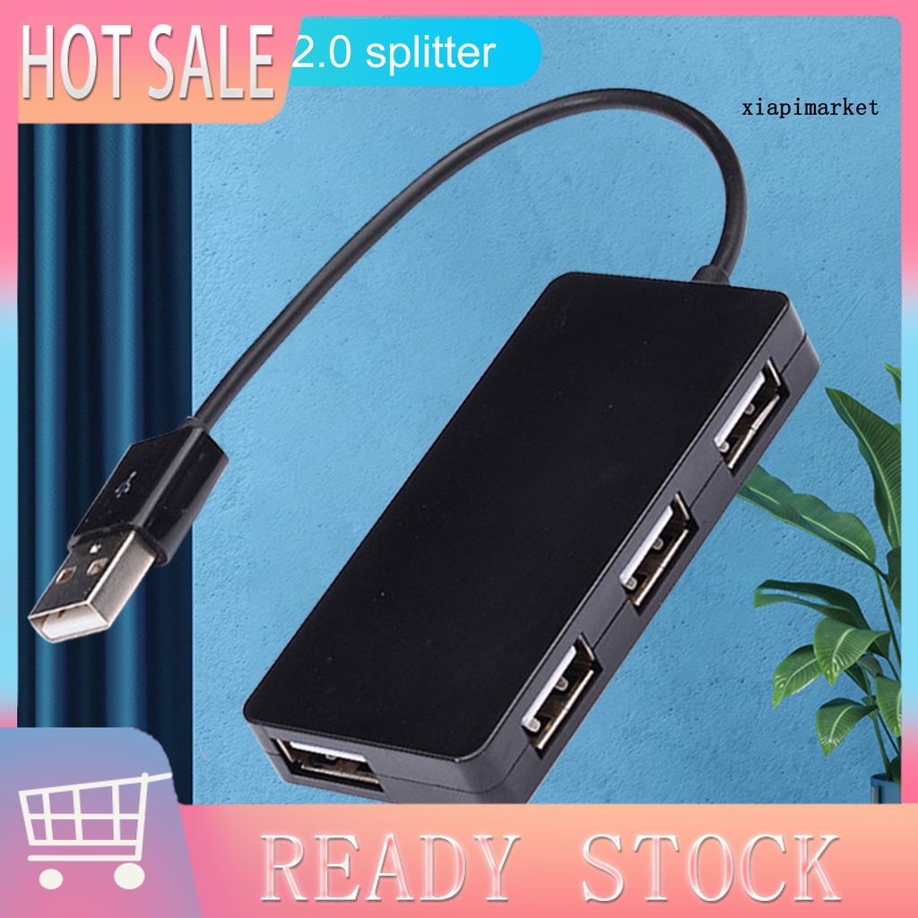 LOP_Portable USB 2.0 4 Ports 480Mbps Cable Hub Splitter for Card Reader