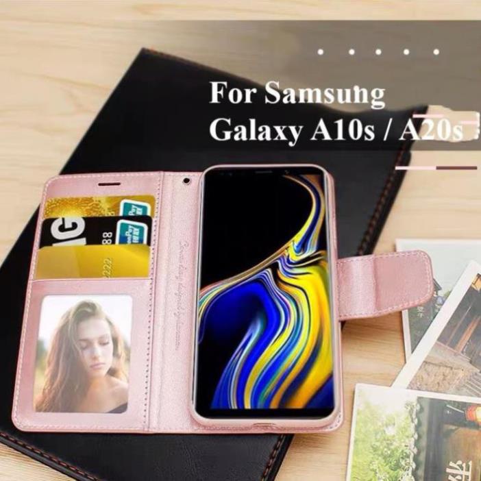 [FreeShip] Bao da Samsung Galaxy A20s / A10s dạng ví hiệu hanman, ngăn đựng thẻ ATM tiện lợi