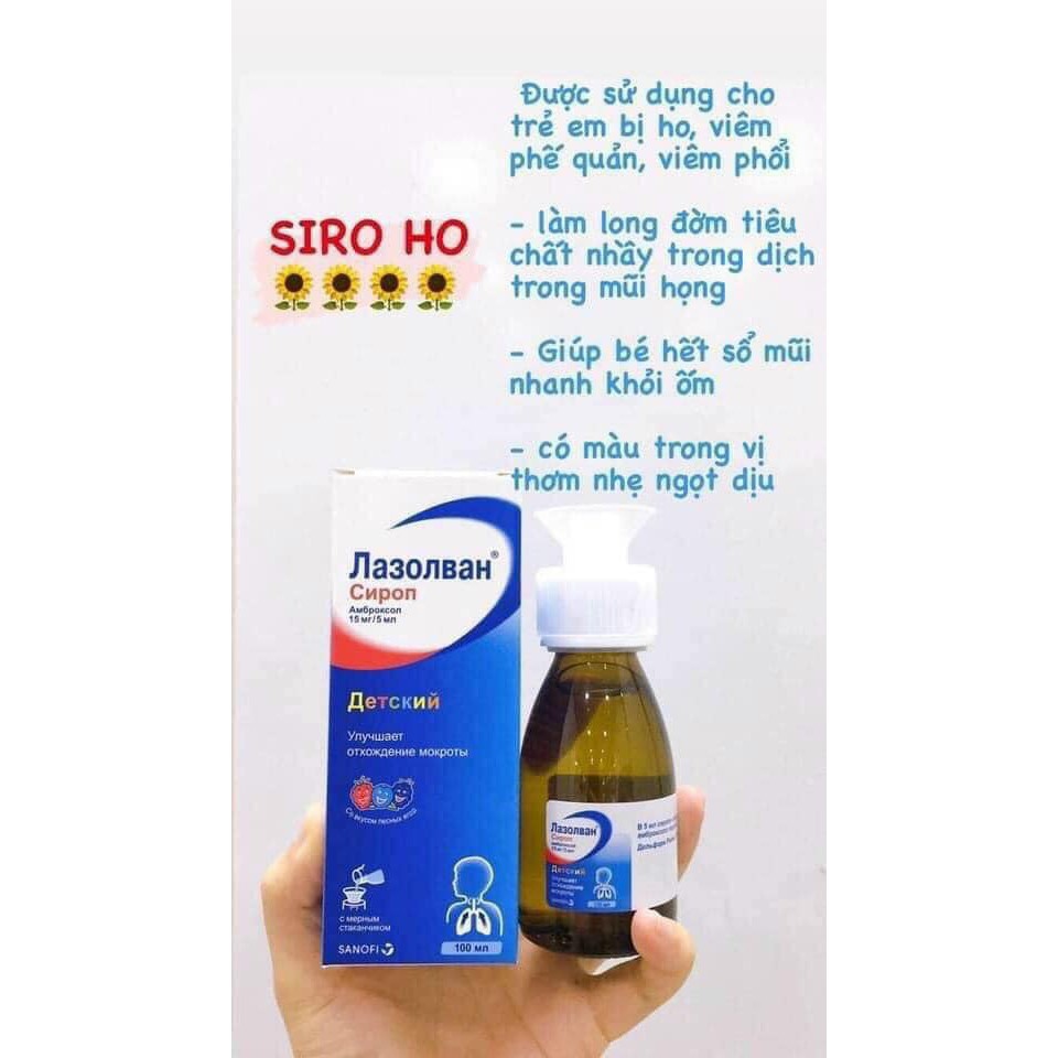 Siro long đờm Lazolvan Nga 100ml