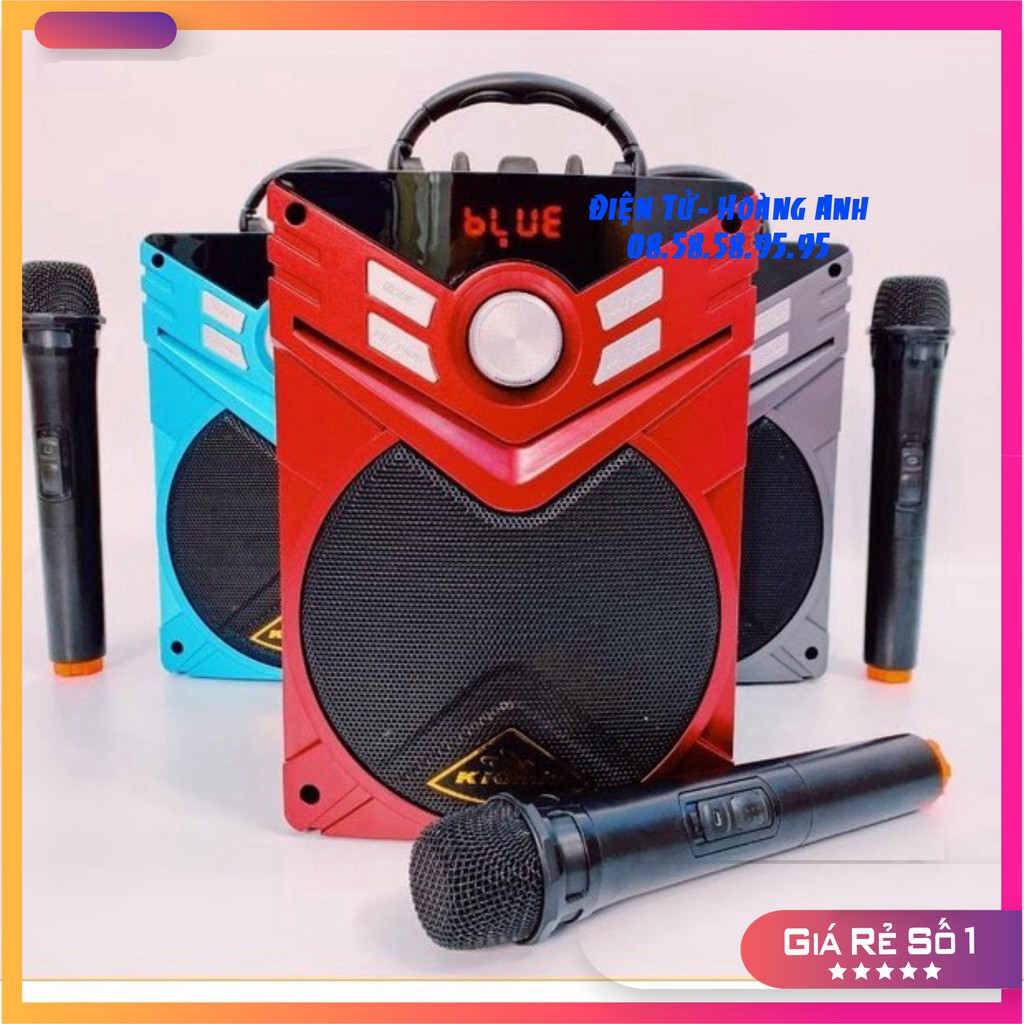 Tặng 1 mic không dây Loa kéo mini Kiomic K56 giá rẻ, loa bluetooth công suất lớn, nghe nhạc hát karaoke cực hay