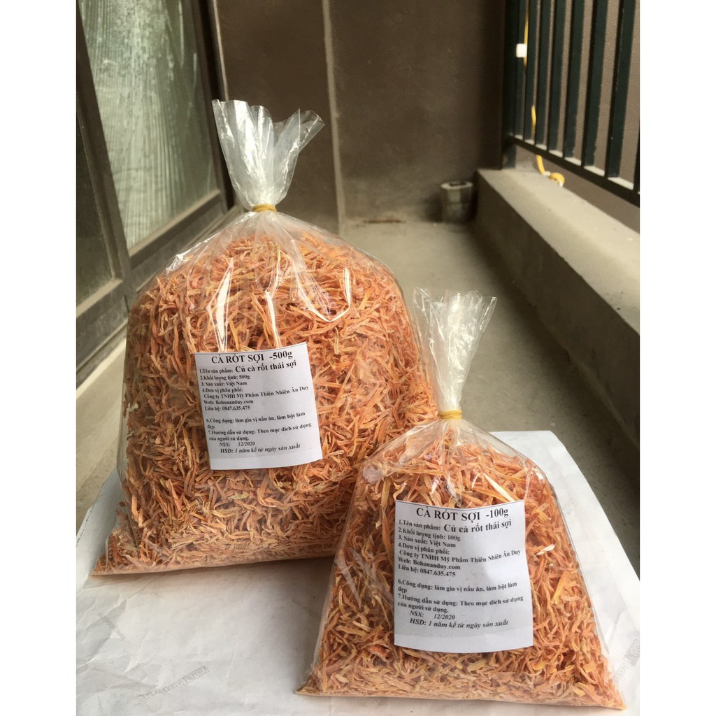 CÀ RỐT SỢI SẤY KHÔ làm nem ,làm nộm, muối dưa 100g