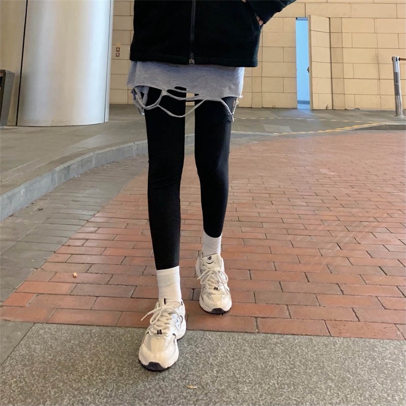 Chân váy ngắn Zhelihangfei kiểu rách cá tính trẻ trung thời trang