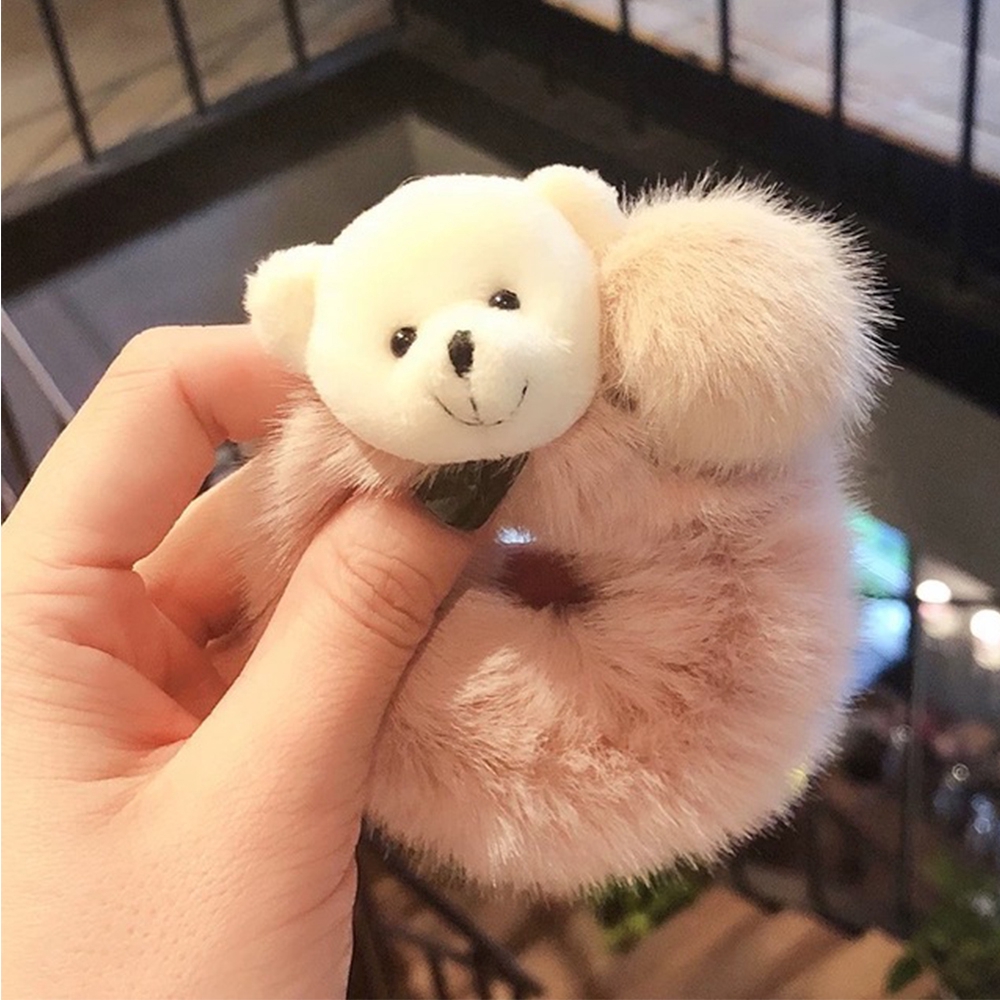 Dây Buộc Tóc Hình Gấu Nhồi Bông Đáng Yêu