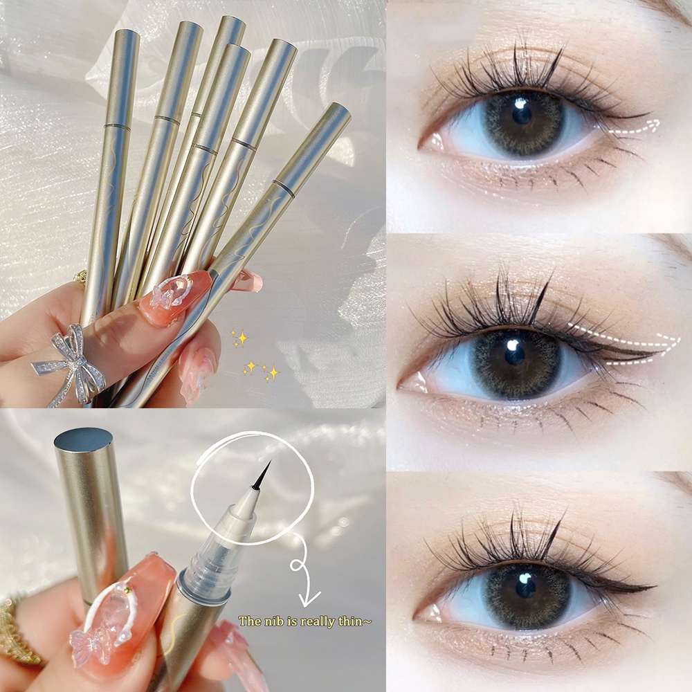 Bút Kẻ Mắt Dạng Lỏng 0.05mm Màu Đen / Nâu Mượt Mà Chống Nước Chống Mồ Hôi Lâu Trôi Không Dễ Lem